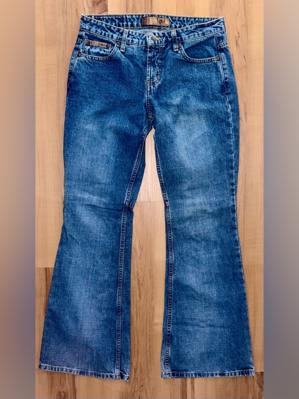 Early 2000’s Y2K low rise Corset lace up flare jeans - Picture 2 of 2